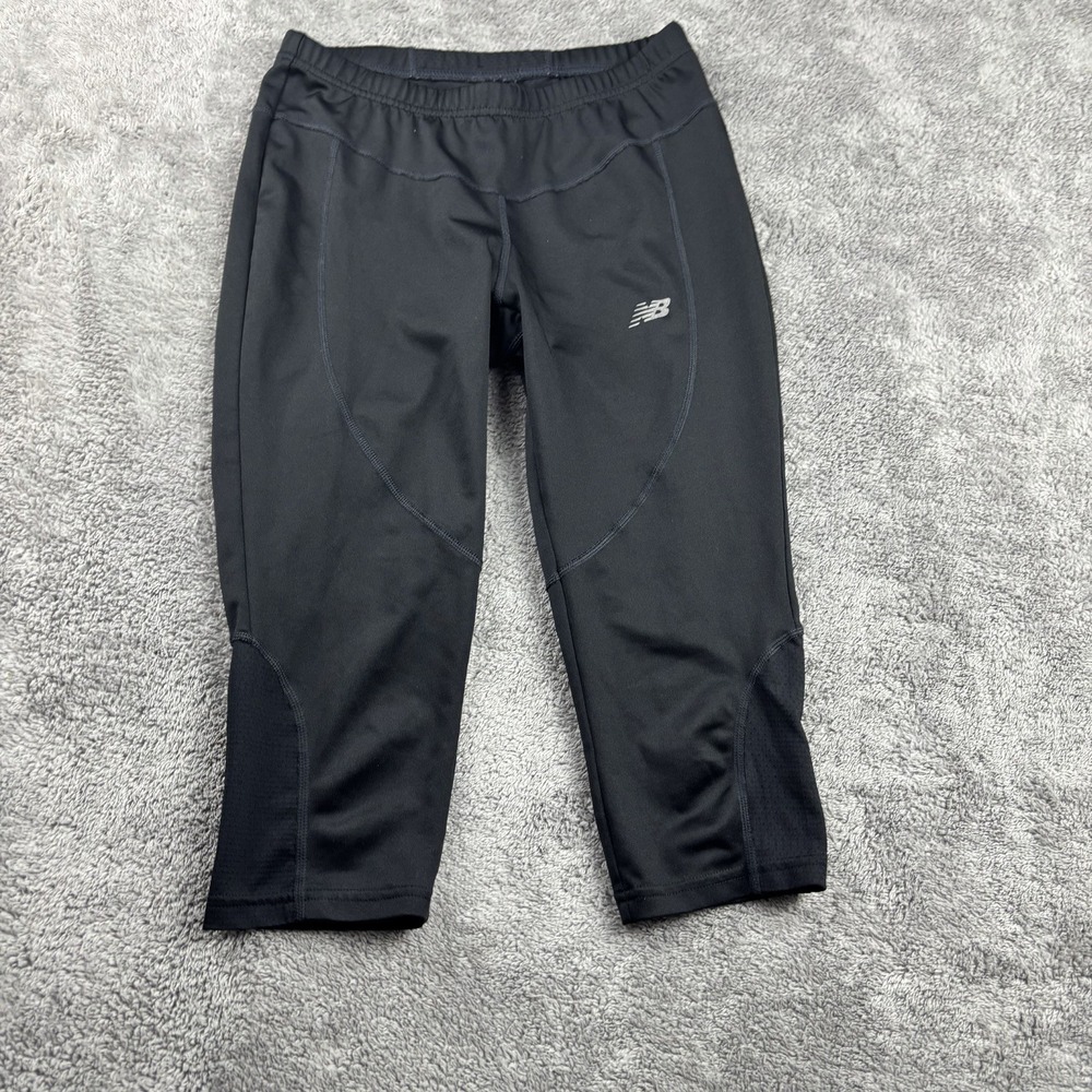New Balance Yoga Running Pants Womens Small Black Workout Lightning Dry Capri‎